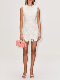 Sleeveless Shift Dress,MONIQUE LHUILLIER,IVORY,Image 2