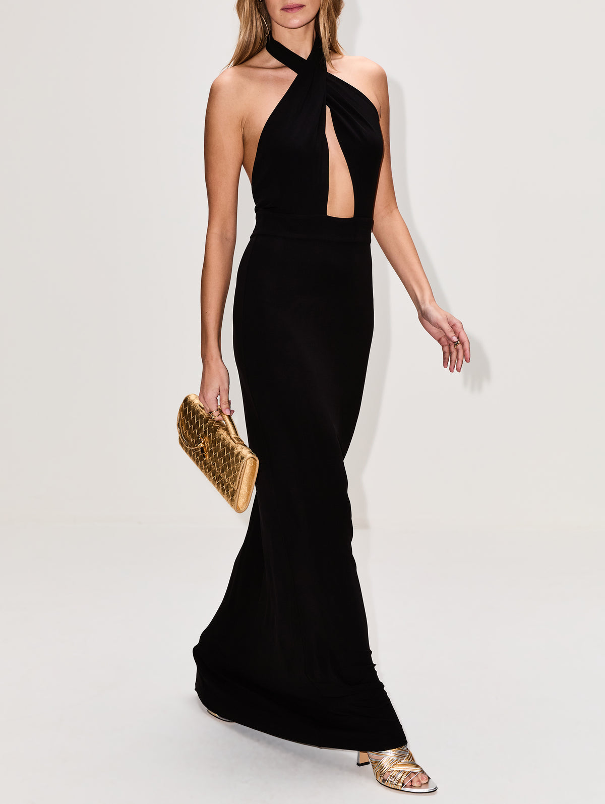 Nili Lotan Women's Lita Halter Column Gown - Black - Size 6 Nili Lotan Women's Lita Halter Column Gown - Black - Size 6