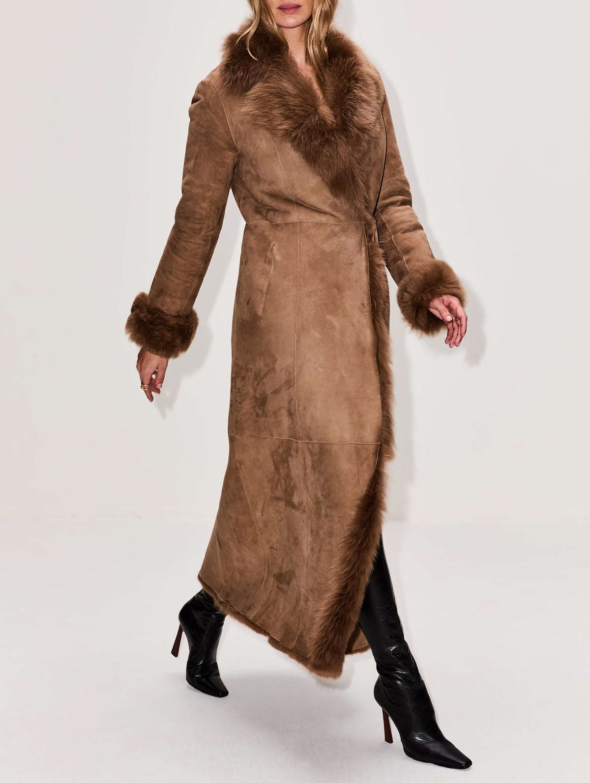Joni Coat,NOUR HAMMOUR,MINK,Image 3