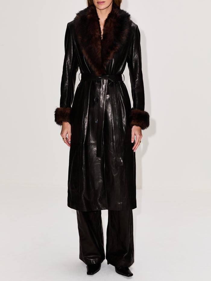 Baez Coat,NOUR HAMMOUR,NOIR CLASSIQUE,Image 1