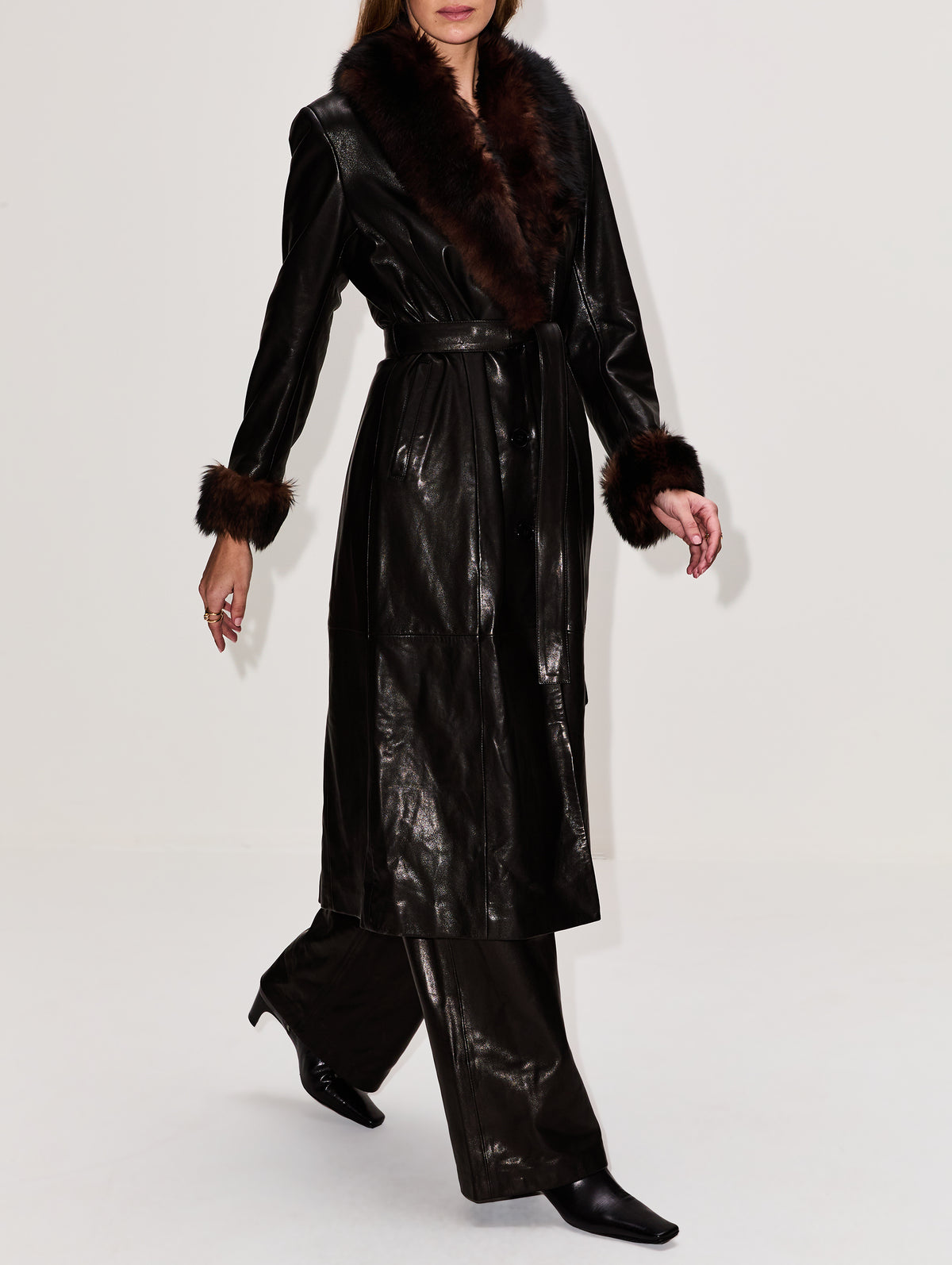 Baez Coat,NOUR HAMMOUR,NOIR CLASSIQUE,Image 3