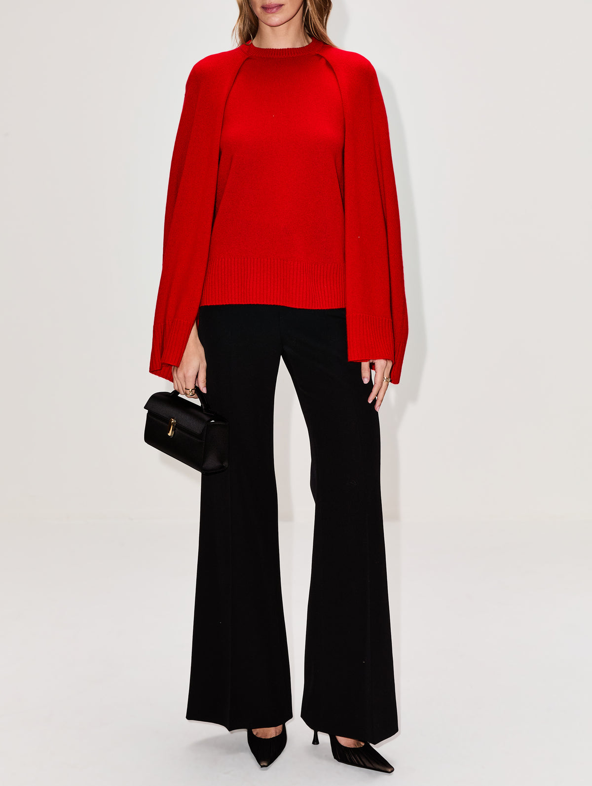 Crew Cape Knit,TOTÉME,POPPY,Image 2