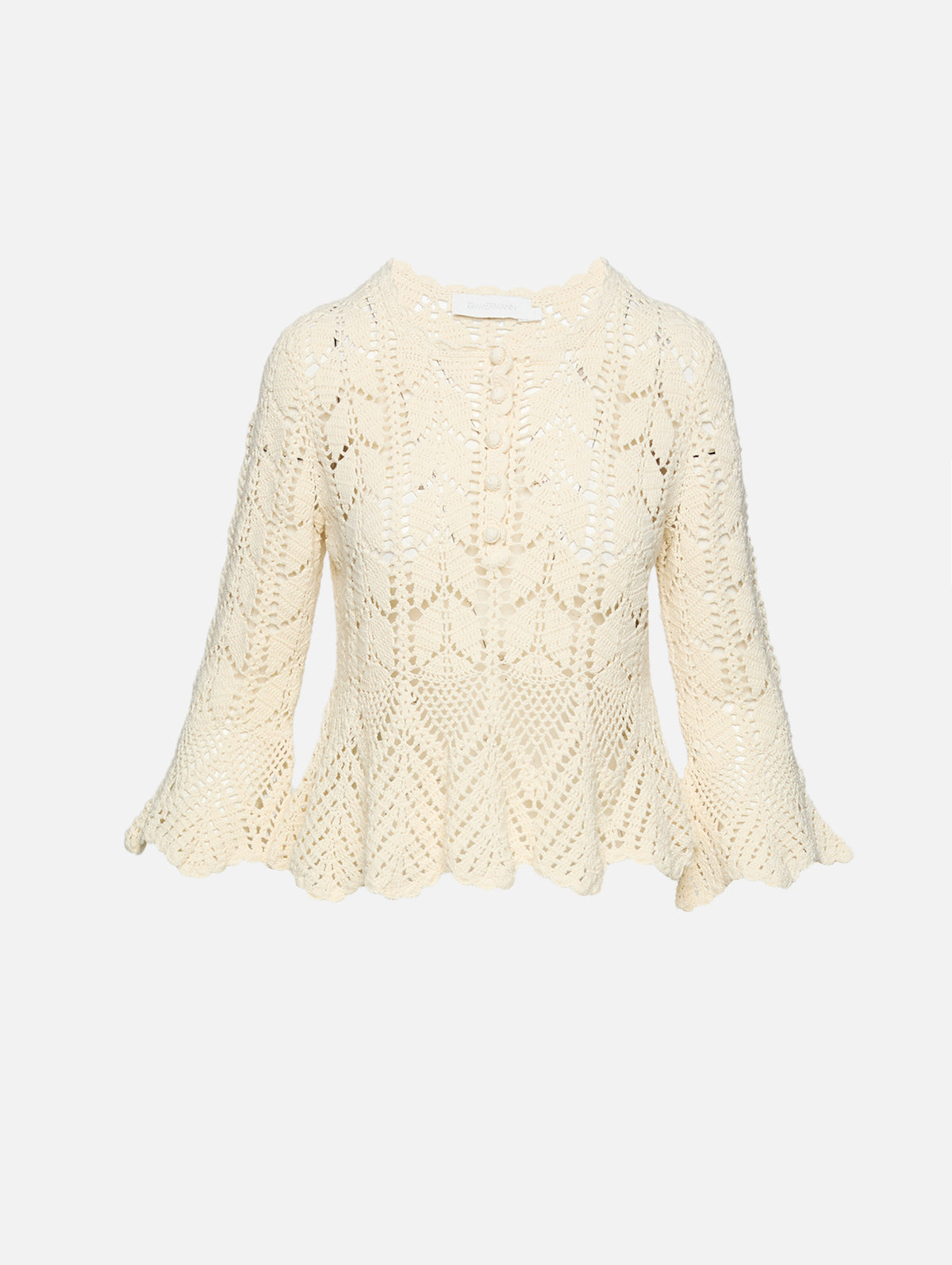 Awaken Lace Crochet Top,ZIMMERMANN,CREAM,Image 1