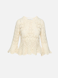 Awaken Lace Crochet Top,ZIMMERMANN,CREAM,Image 1
