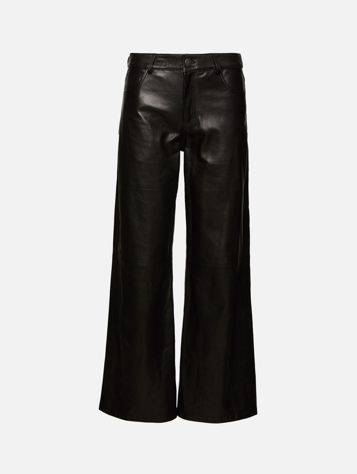Milo Leather Pant,NOUR HAMMOUR,NOIR CLASSIQUE,Image 2