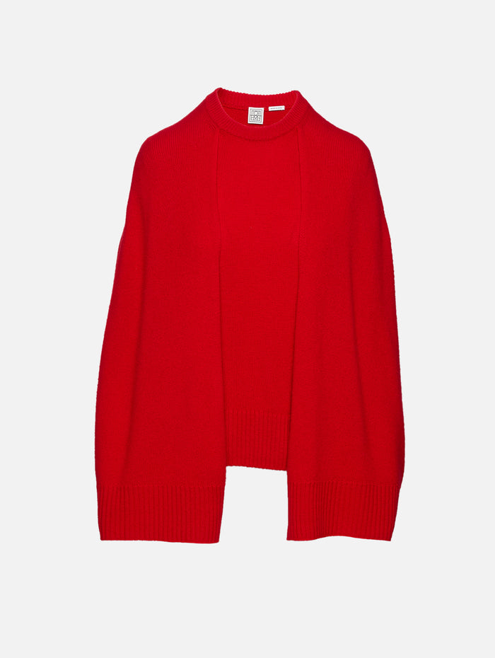 Crew Cape Knit,TOTÉME,POPPY,Image 1