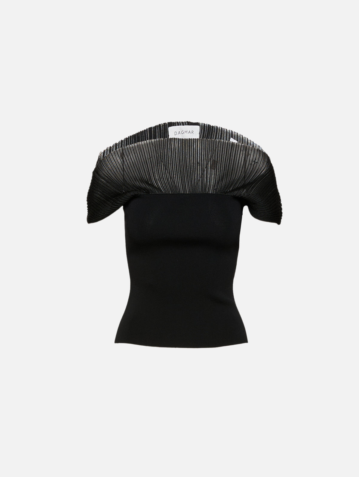 Contrast Knit Top,HOUSE OF DAGMAR,BLACK,Image 1