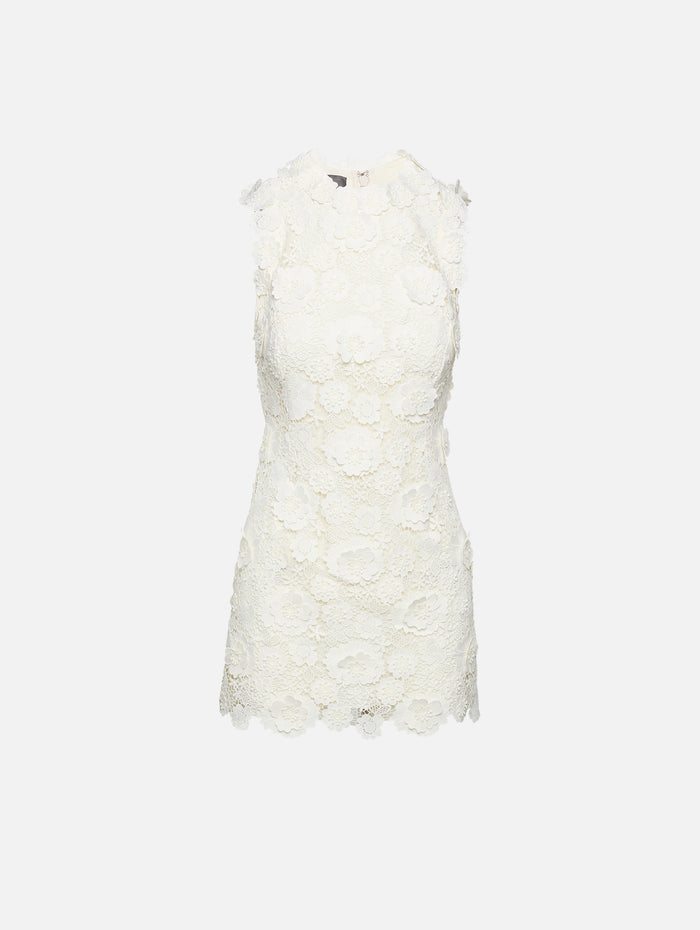 Sleeveless Shift Dress,MONIQUE LHUILLIER,IVORY,Image 1