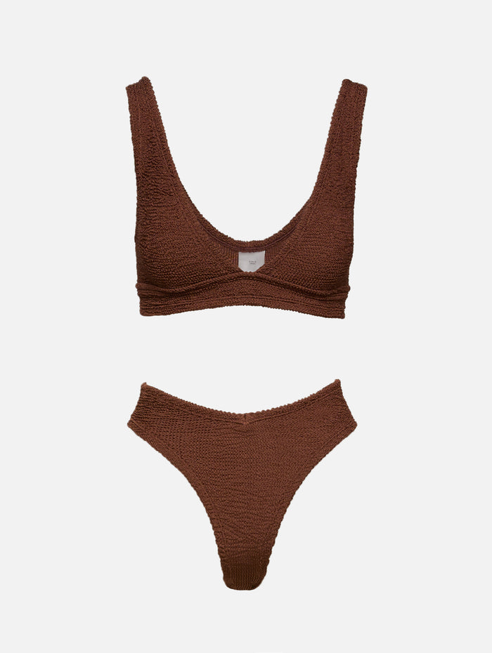 Angel Bikini,HUNZA G,METALLIC CHOCOLATE,Image 1