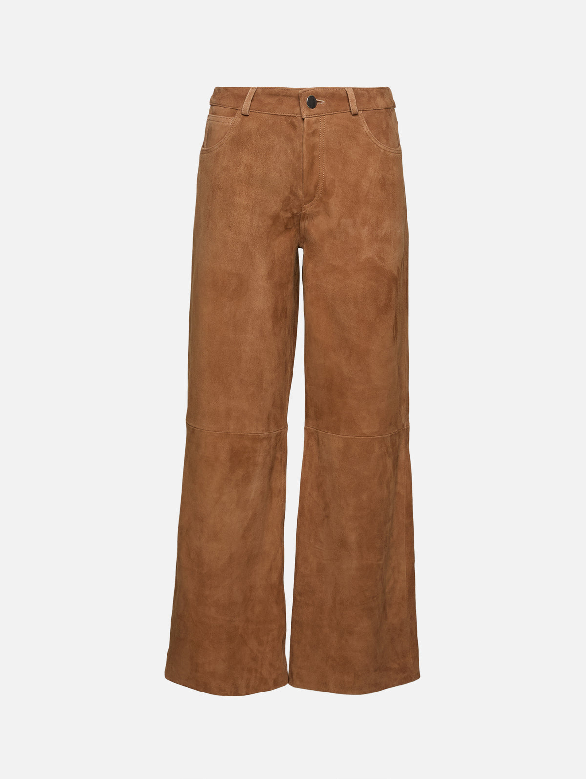 Milo Suede Pant,NOUR HAMMOUR,NOIX,Image 1