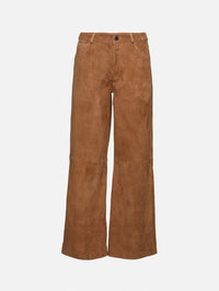 Milo Suede Pant,NOUR HAMMOUR,NOIX,Image 2
