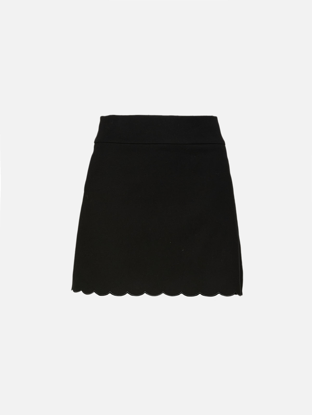 Scallop Edge Skirt,CHLOÉ,BLACK,Image 1