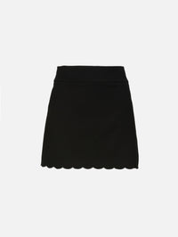 Scallop Edge Skirt,CHLOÉ,BLACK,Image 1