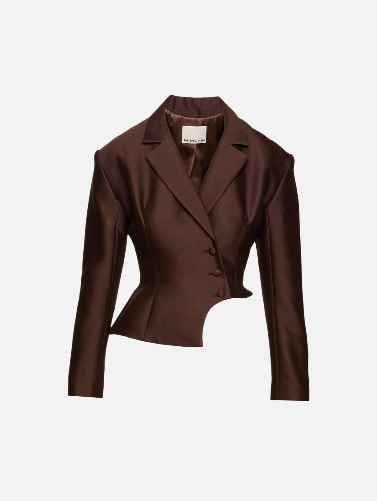 Cut Out Blazer,MIMCHIK,CHOCOLATE,Image 2