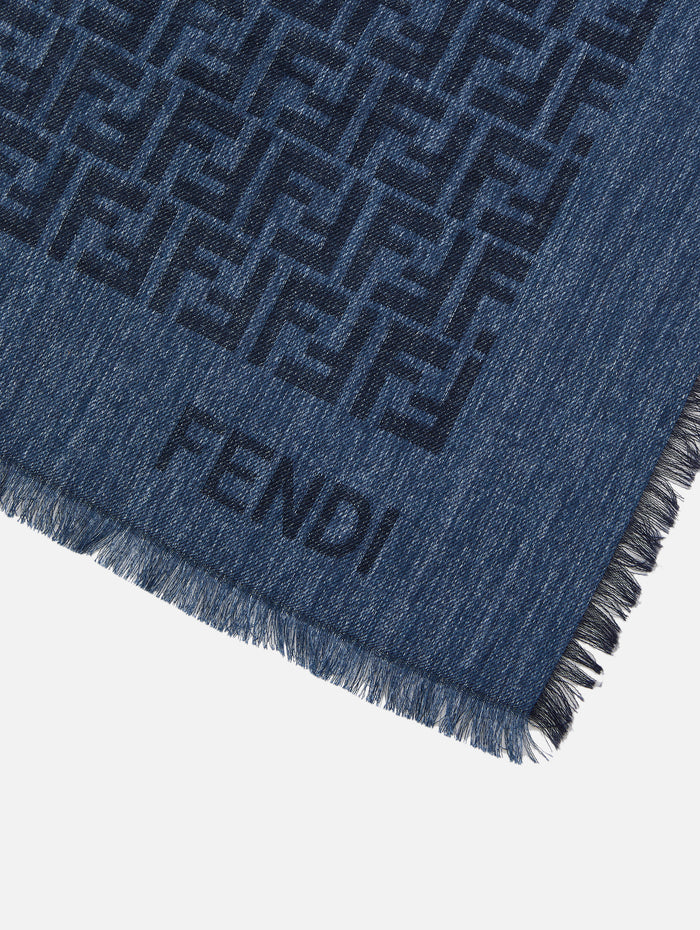 FF Scarf,FENDI,DENIM,Image 1