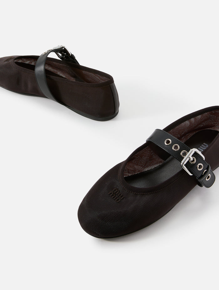 Ballerina Flat,MIU MIU,MORO,Image 1