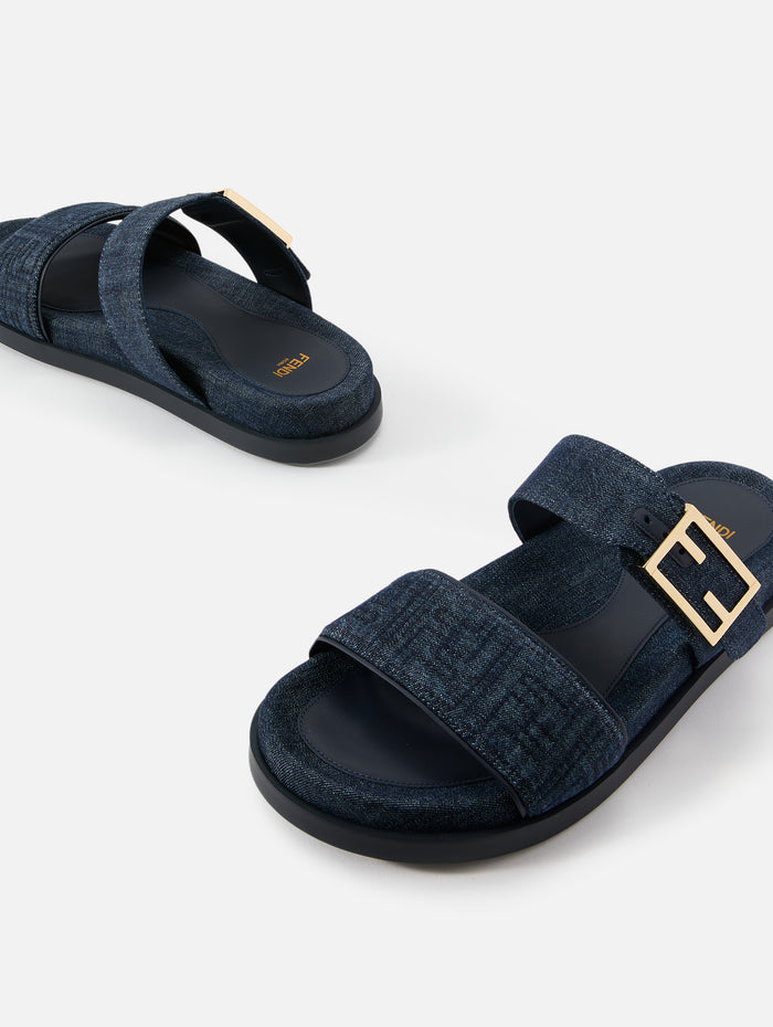 Fendi Buckle Sandal,FENDI,BLUE,Image 1