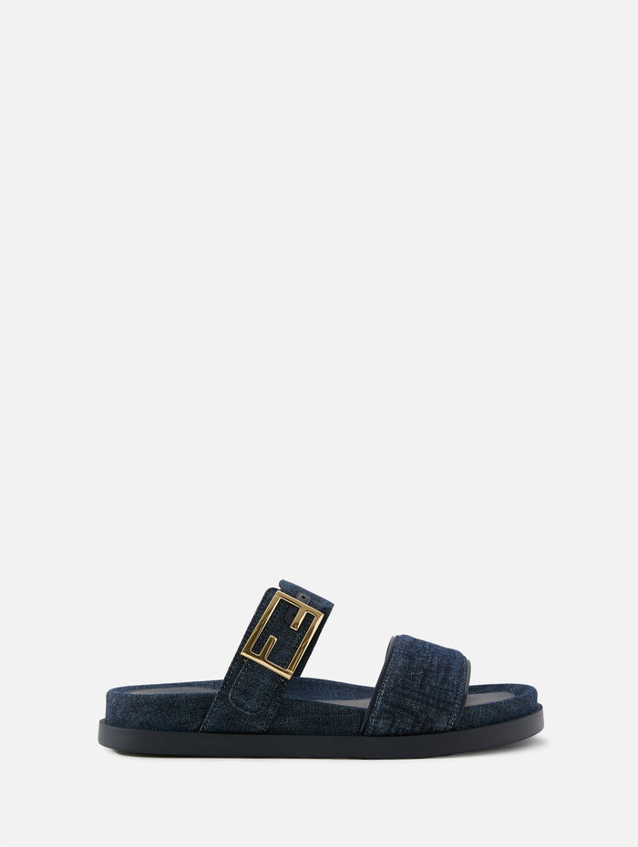 Fendi Buckle Sandal,FENDI,BLUE,Image 1