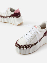 Nama Platform Sneaker,CHLOÉ,BURGUNDY/PINK,Image 2