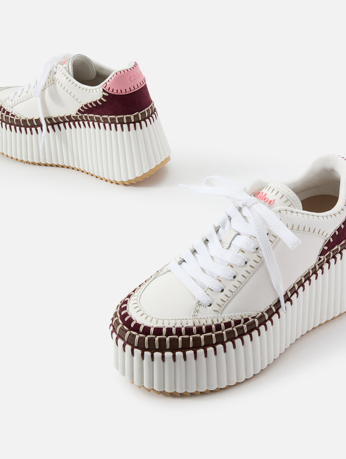 Nama Platform Sneaker,CHLOÉ,BURGUNDY/PINK,Image 1