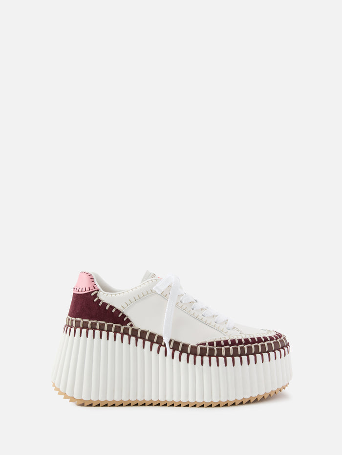 Nama Platform Sneaker,CHLOÉ,BURGUNDY/PINK,Image 1
