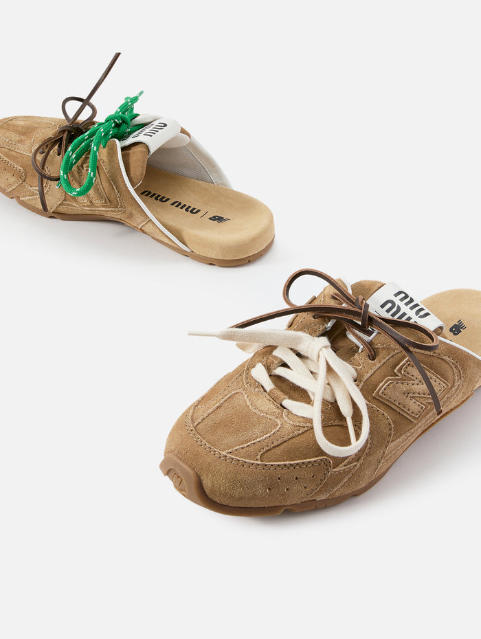New Balance Slide Sneaker,MIU MIU,ECRU,Image 1