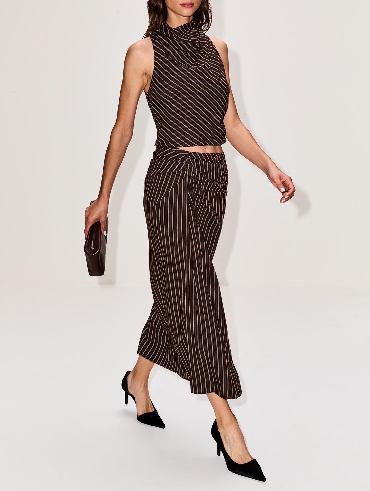 Jean Skirt,A.L.C.,GANACHE STRIPE,Image 3