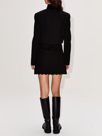 Scallop Edge Skirt,CHLOÉ,BLACK,Image 4