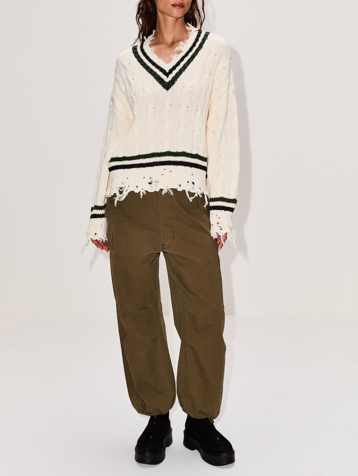 Cropped Cargo Pant,DENIMIST,OLIVE,Image 1