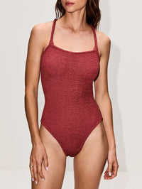Bette Swimsuit,HUNZA G,METALLIC ROSEWOOD,Image 2
