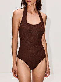 Sandy Swimsuit,HUNZA G,METALLIC CHOCOLATE,Image 2