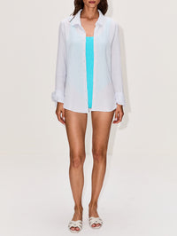 Square Neck Swimsuit,HUNZA G,AQUA,Image 4