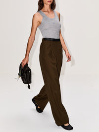 Straight Leg Trouser,LOEWE,KHAKI GREEN,Image 3