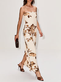 Floral Dress,MAGDA BUTRYM,CREAM,Image 3