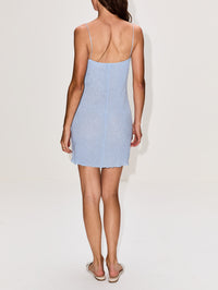 Ruffle Mini Dress,MAGDA BUTRYM,LIGHT BLUE,Image 4