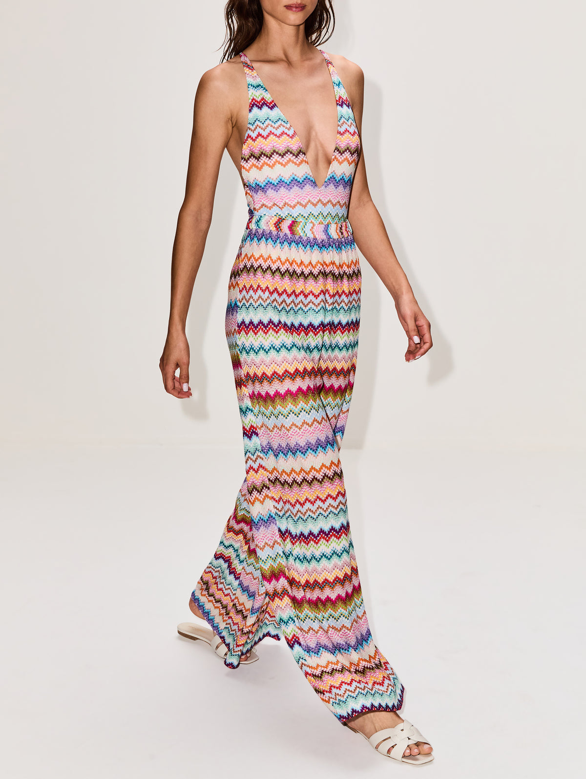 Chevron Trouser,MISSONI MARE,MULTICOLOURED,Image 3