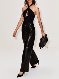 Milo Leather Pant,NOUR HAMMOUR,NOIR CLASSIQUE,Image 3