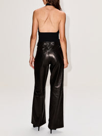 Piper Knotted Halter Top,MIMCHIK,BLACK,Image 3