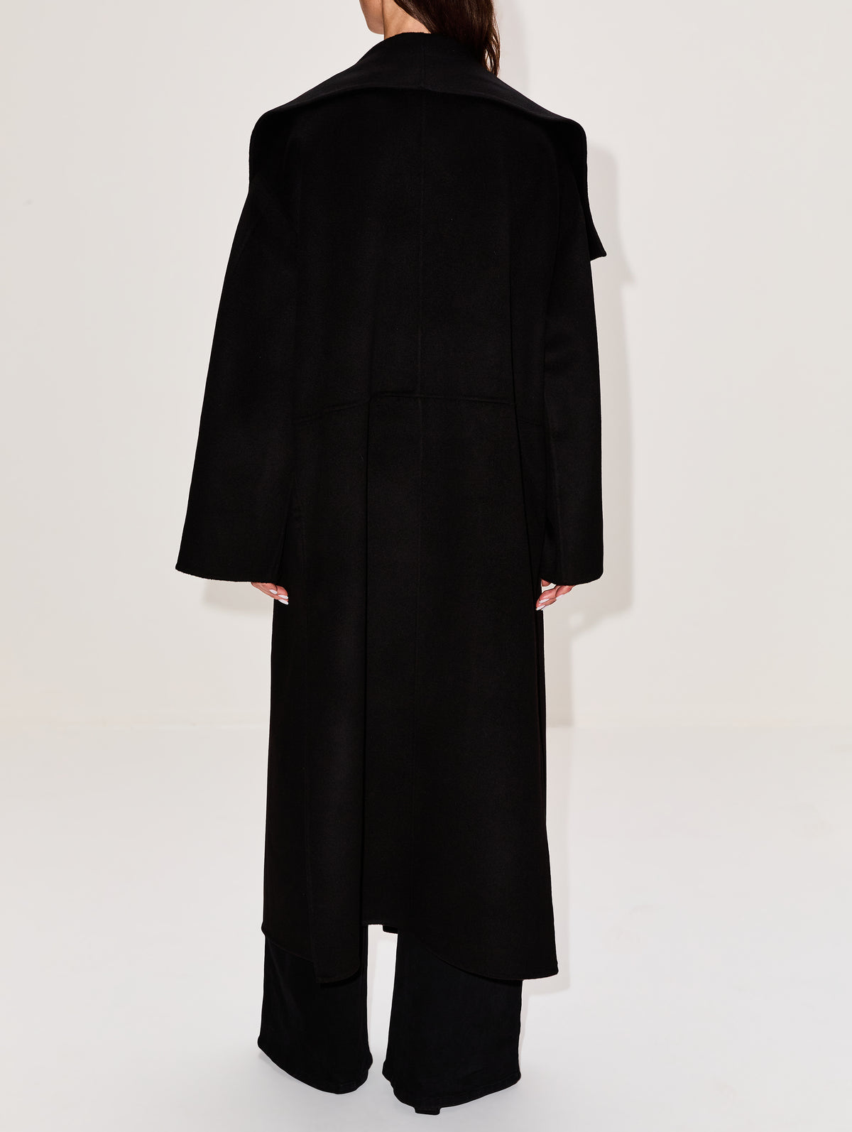 Signature Double Coat,TOTÉME,BLACK,Image 3