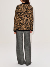 Button Up Cardigan,VALENTINO GARAVANI,LEOPARD,Image 3