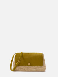 Audrey Raffia Crossbody Clutch,KHAITE,FERN/NATURAL,Image 1