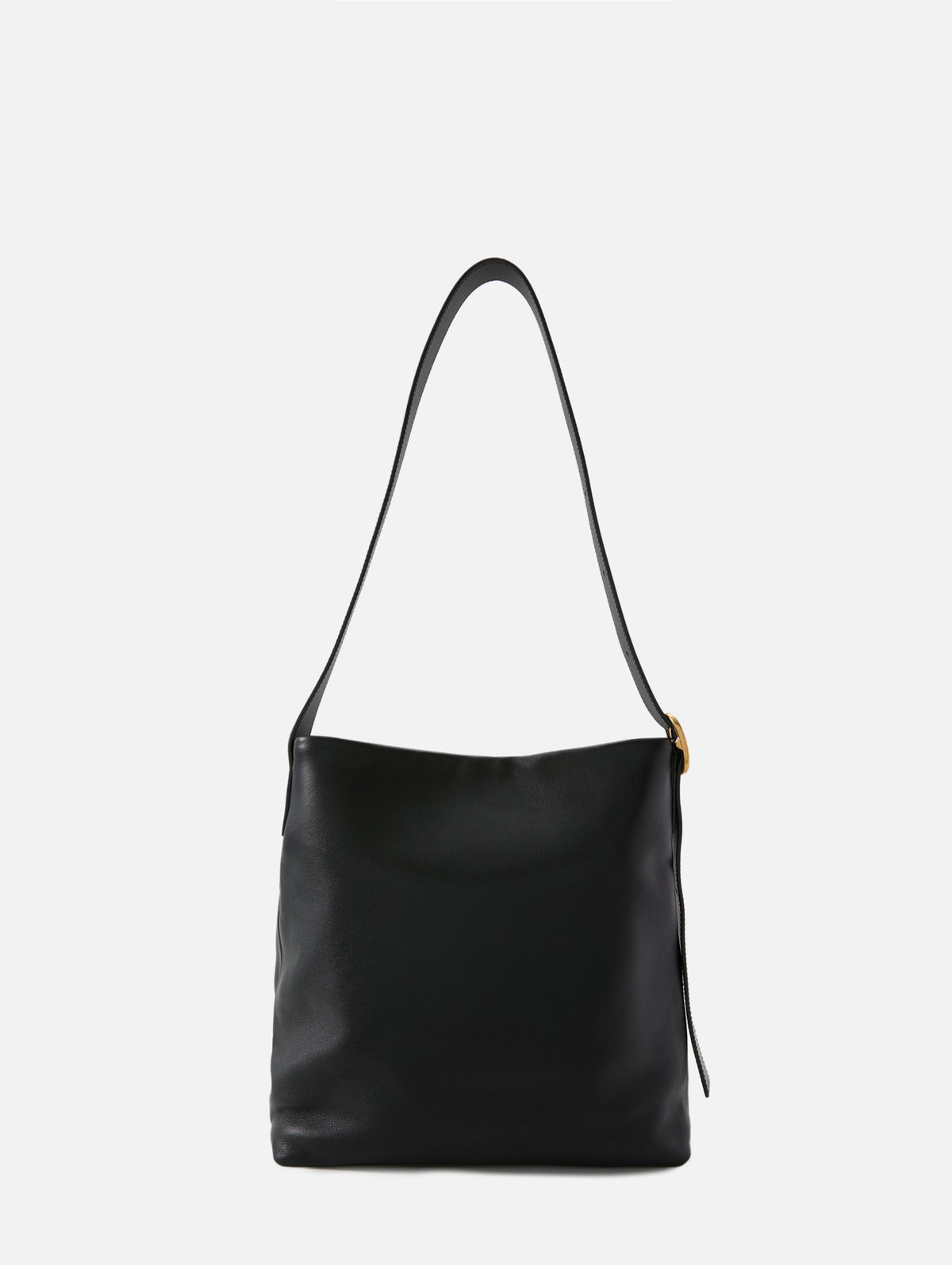 Draped Tote Bag,LOEWE,BLACK,Image 2