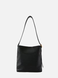 Draped Tote Bag,LOEWE,BLACK,Image 2