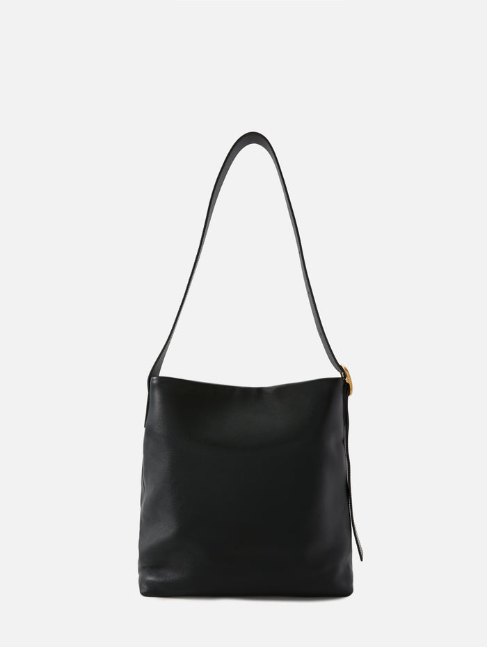Draped Tote Bag,LOEWE,BLACK,Image 1