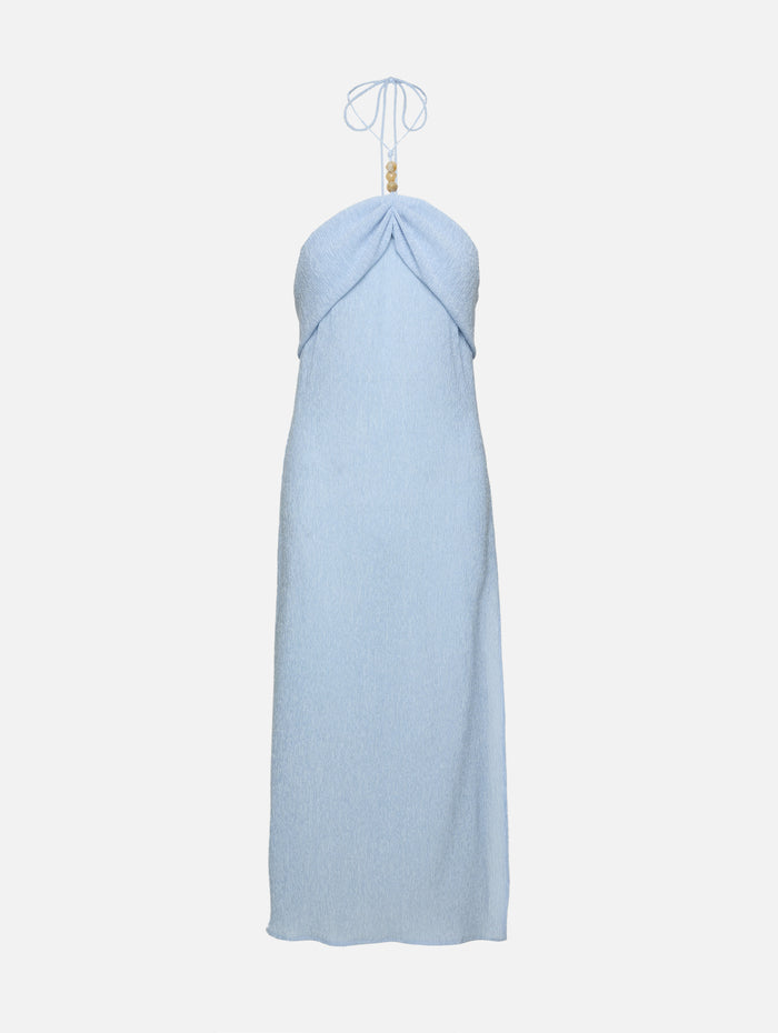 Halter Midi Dress,MAGDA BUTRYM,LIGHT BLUE,Image 1