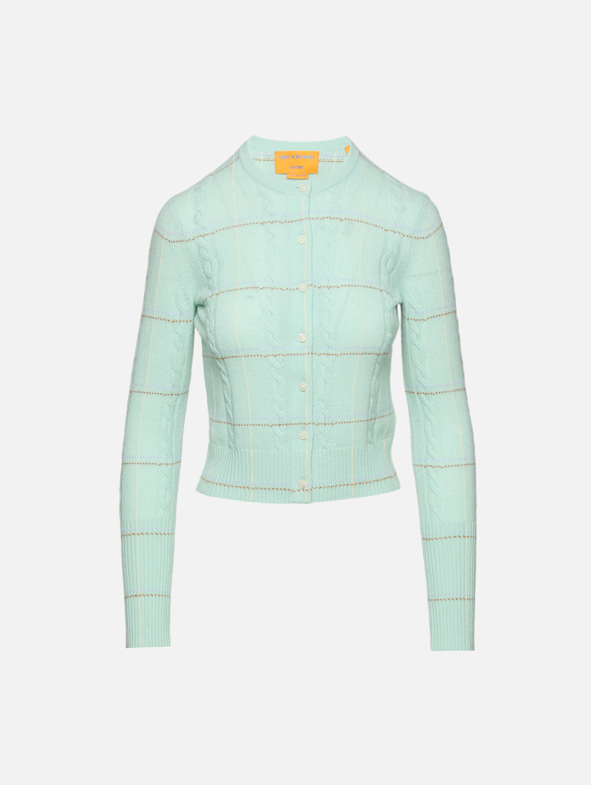 Jane Check Cardigan,GUEST IN RESIDENCE,SEAGLASS COMBO,Image 1