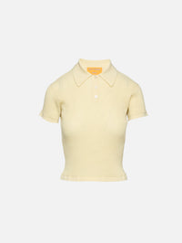Shrunken Polo Top,GUEST IN RESIDENCE,MIST,Image 1