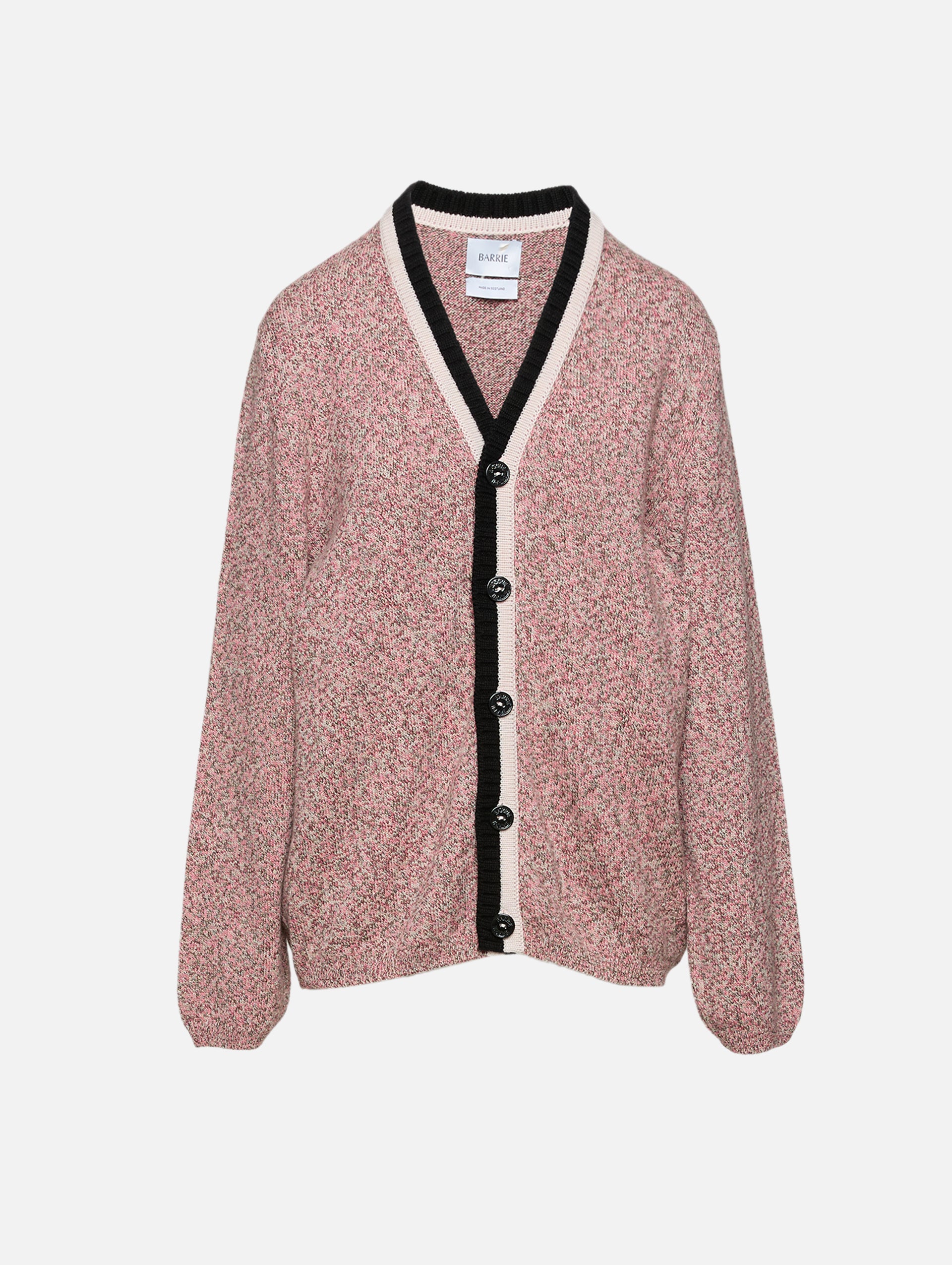 BARRIE ボーダー　カーディガン Mottled cashmere zip-up cardigan – Barrie