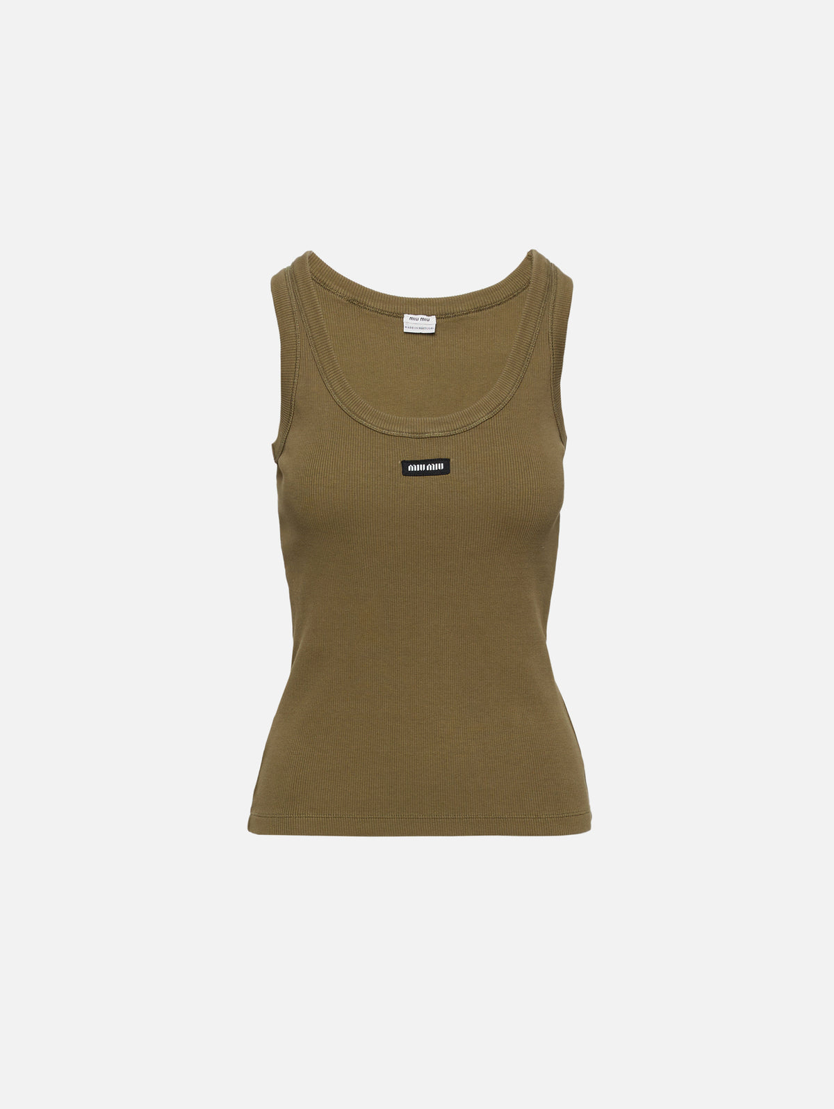 Logo Tank,MIU MIU,MILITARY GREEN,Image 1