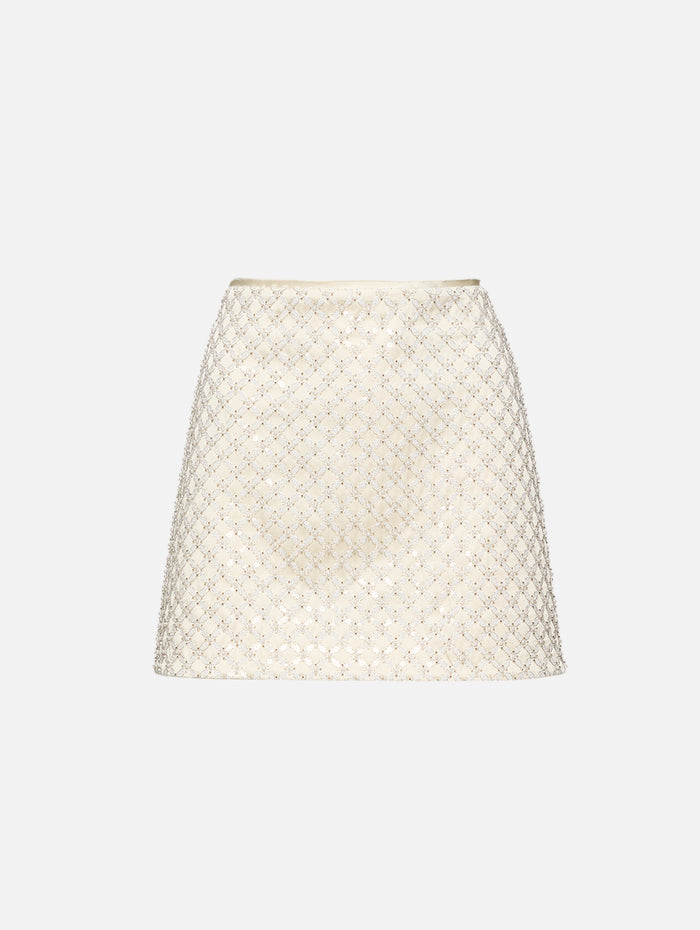 Sparkling Statement Skirt,DOROTHEE SCHUMACHER,PEARL,Image 1
